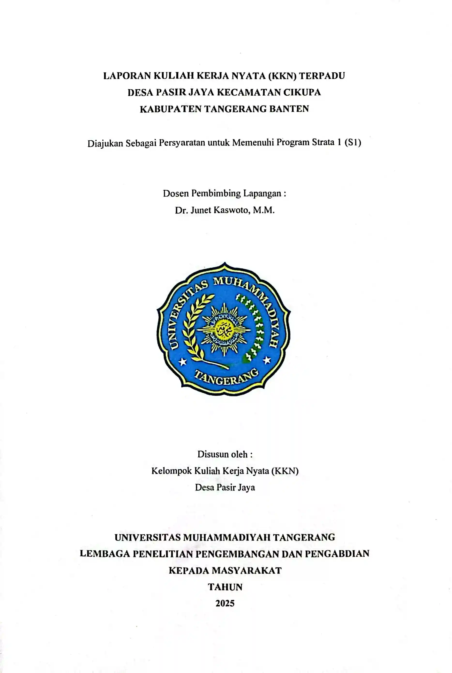 Hasil Laporan KKN Desa Pasir Jaya 2025